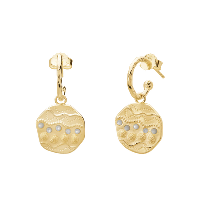 Ocean Dreamer Hoop Earrings In 18KT Gold Plate