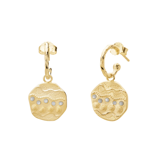 Ocean Dreamer Hoop Earrings In 18KT Gold Plate