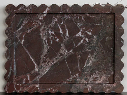 Palazzo Large Scalloped Tray - Rosso Levanto