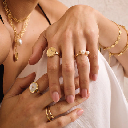 Halcyon Ring - 18 KT Yellow Gold Plate