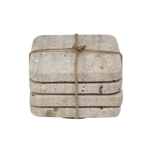 Travertine Coaster Set of 4