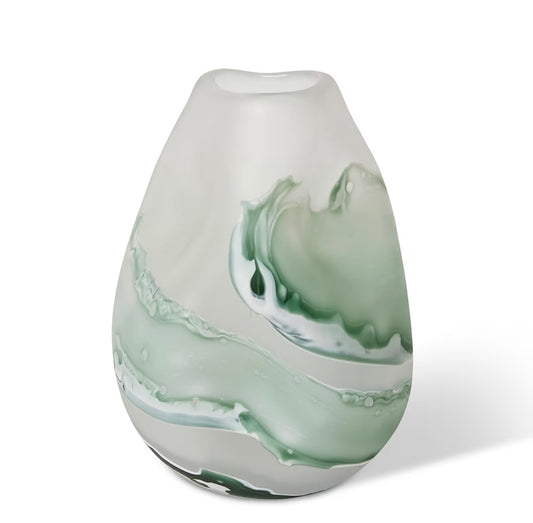 Zaida Vase Sage/White 20x20x26cm