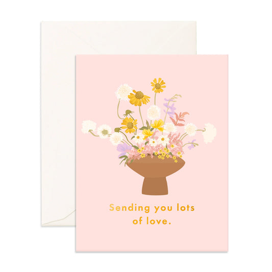 Lots of Love Vase Greeting Card