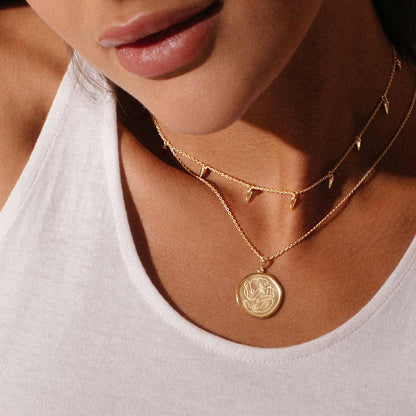 Motherhood Necklace 18KT Yellow Gold Plate