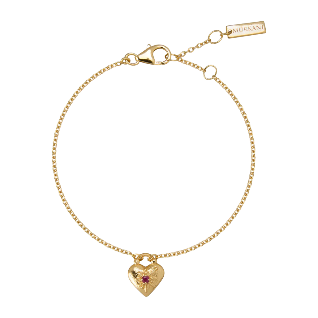 Love You Small Heart Bracelet in 18KT YG Plate