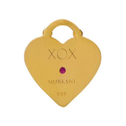 Love You Small Heart Huggie Earrings in 18KT YG Plate