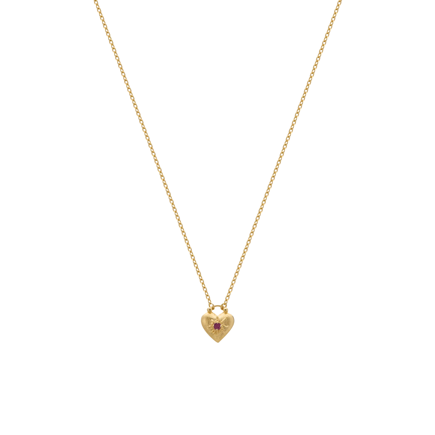 Love You Small Heart Necklace in 18KT YG Plate