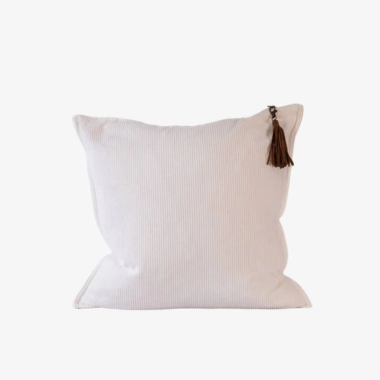 Hudson Corduroy Cushion - White - 50 x 50 cm
