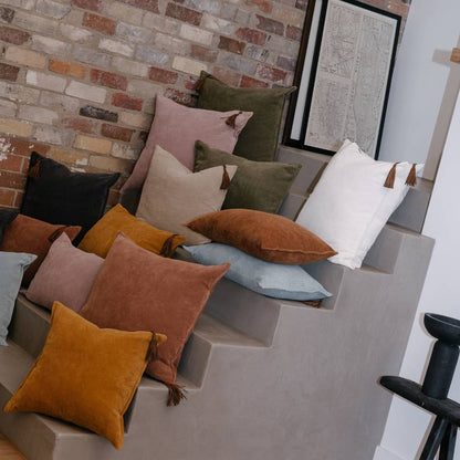Hudson Corduroy Cushion - White - 50 x 50 cm