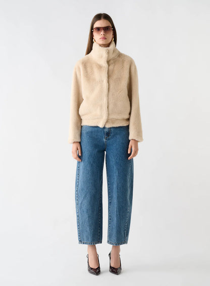 Harmony Fur Jacket - Cream