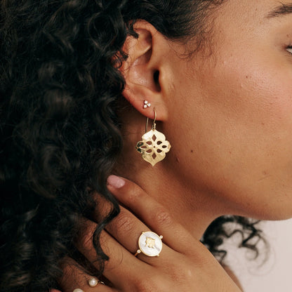 Thai Princess Earrings 18kt YG
