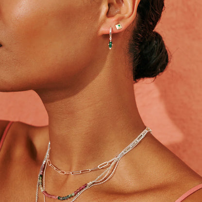 Wandering Soul Tourmaline Necklace in Sterling Silver