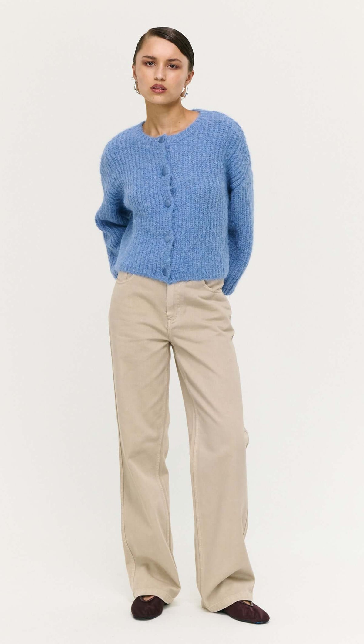 Elowen Cardigan - Steel Blue