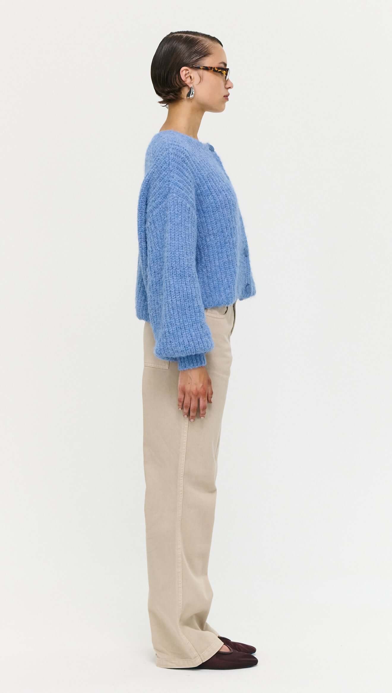 Elowen Cardigan - Steel Blue