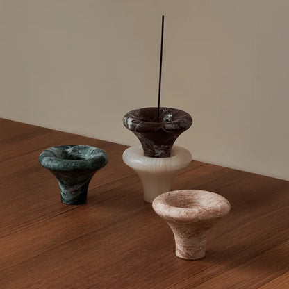 Bell Incense Burner - White Onyx