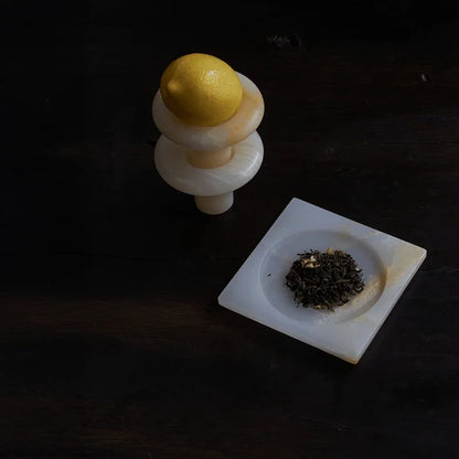 Bell Incense Burner - White Onyx