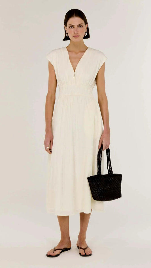 Ode V-Neck  Midi Dress