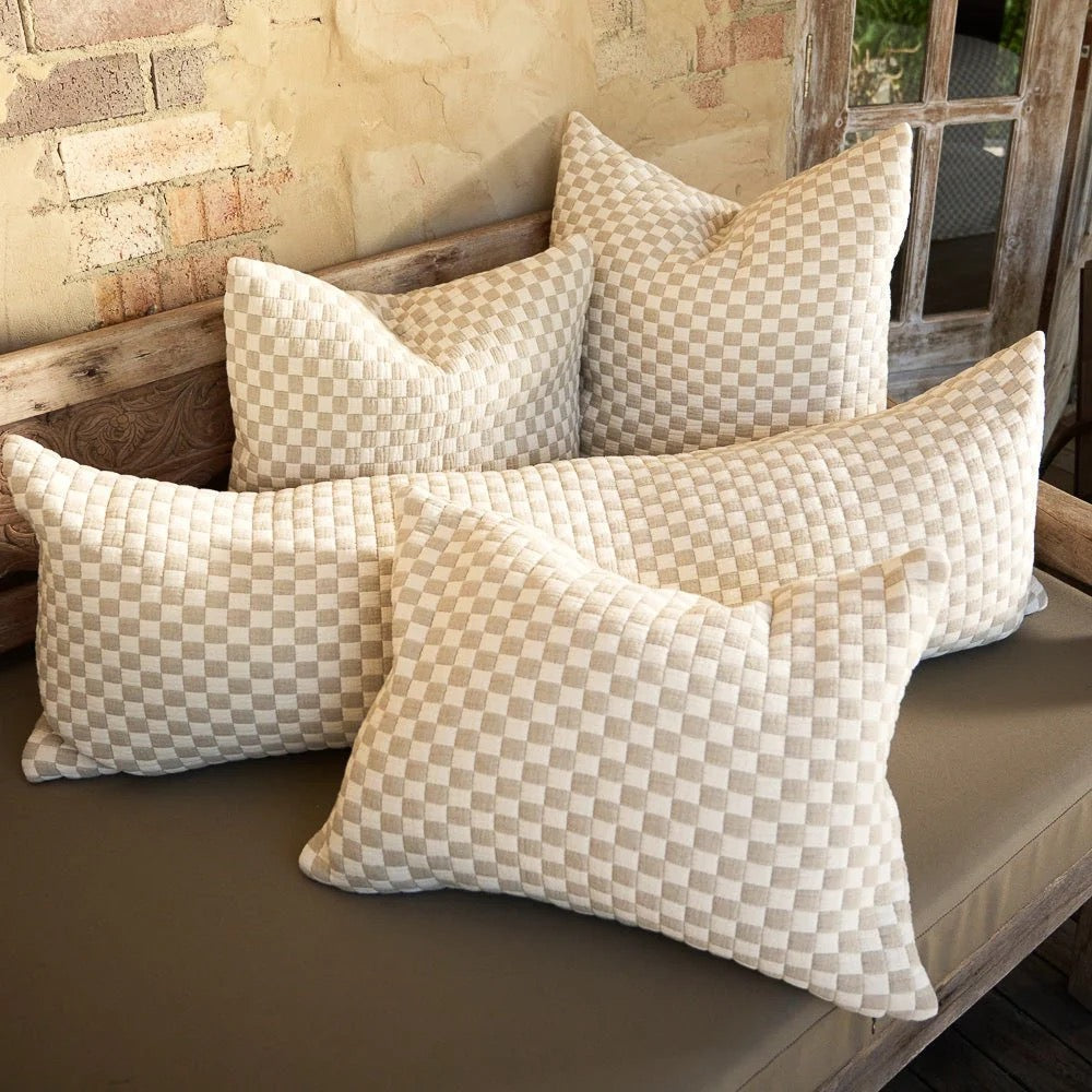 Gambit Long Lumbar - Off White/Natural 120x40cm
