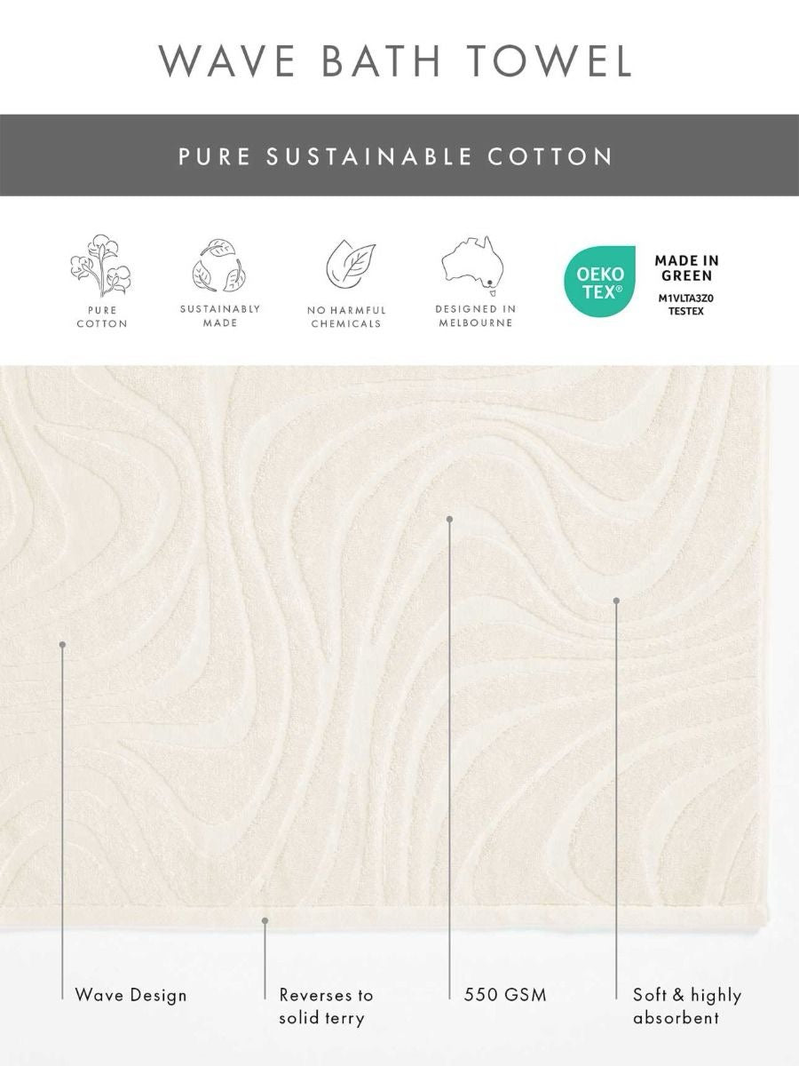 AURA BATH SHEET WAVE SAND