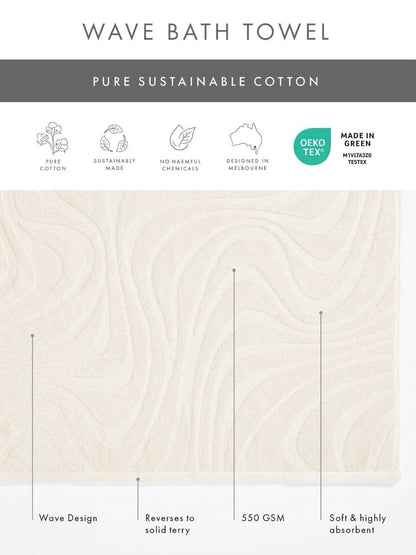 AURA BATH SHEET WAVE SAND