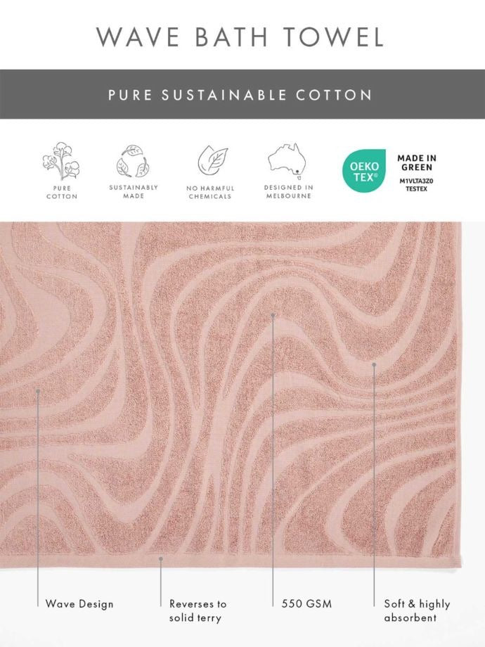 AURA BATH SHEET WAVE SHELL