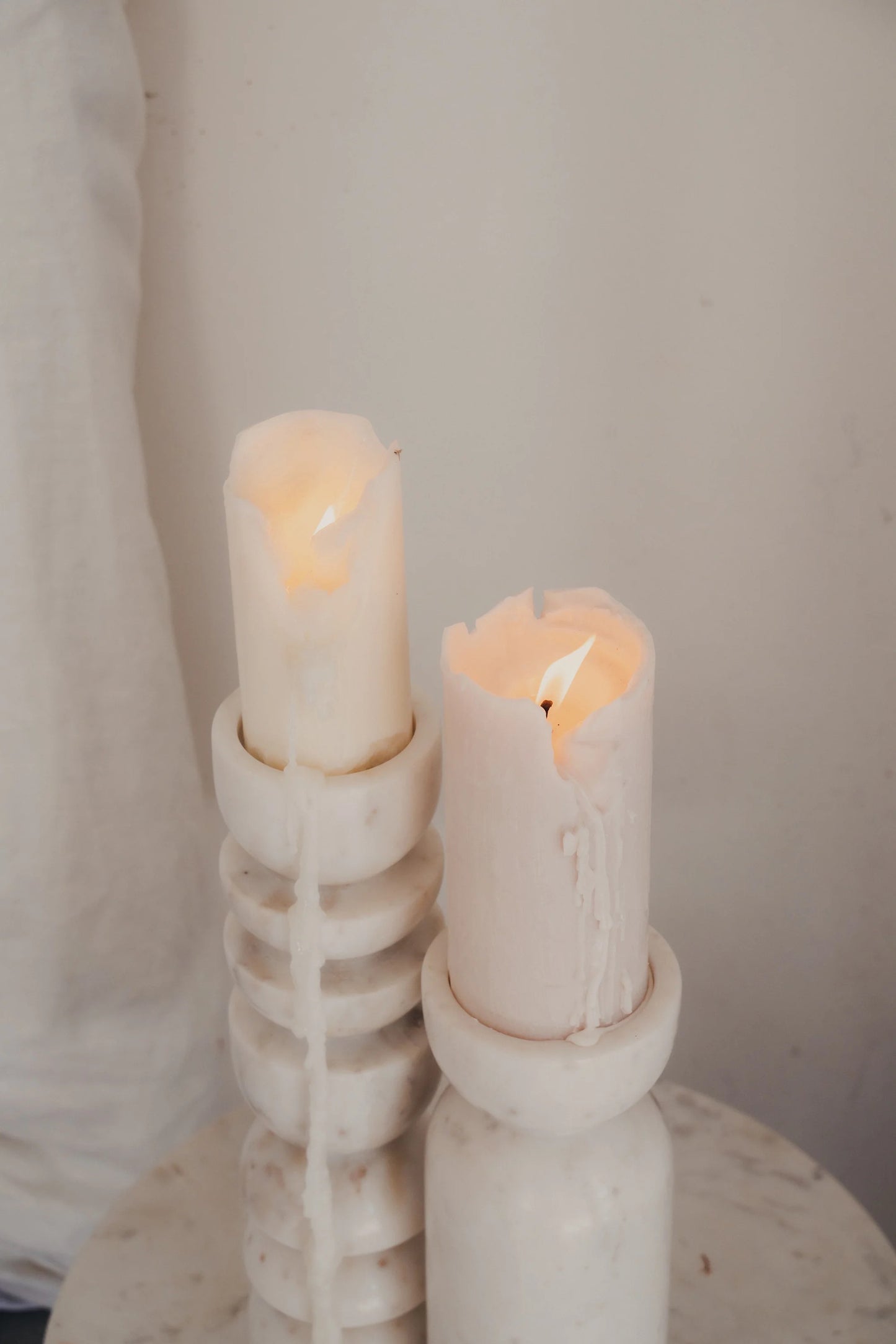 Alev Marble Candle Holder Large