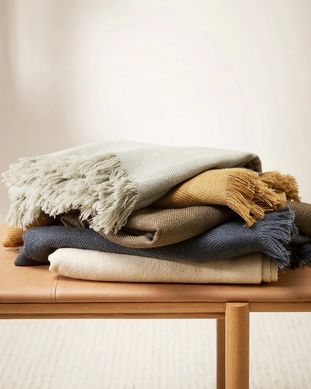 Altona (Wool Blend) Throw - Cumin