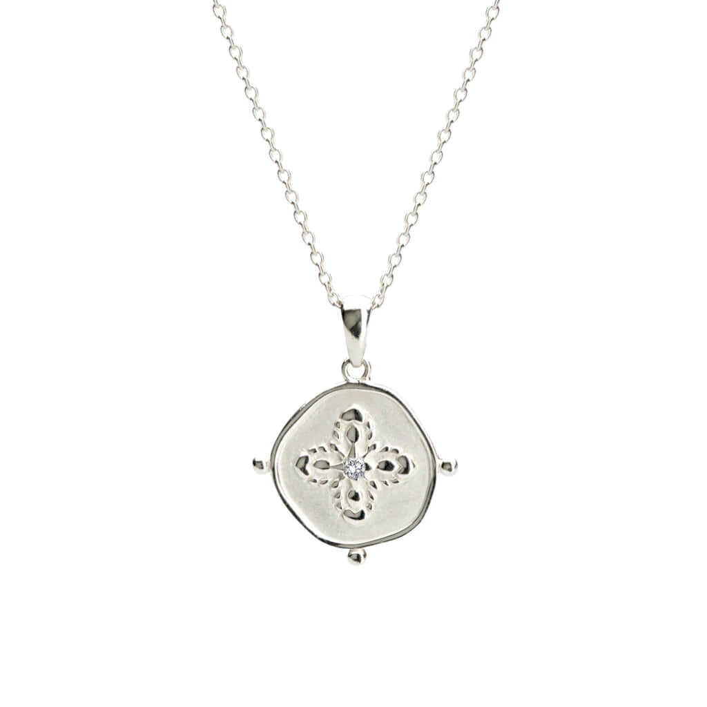 Sahara Medallion Necklace Sterling Silver