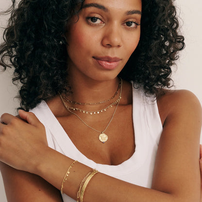 Coin Choker in 18KT Yellow Gold Plate