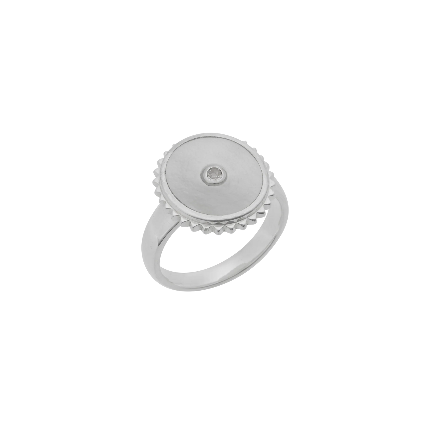 Halcyon Shield Ring in Sterling Silver