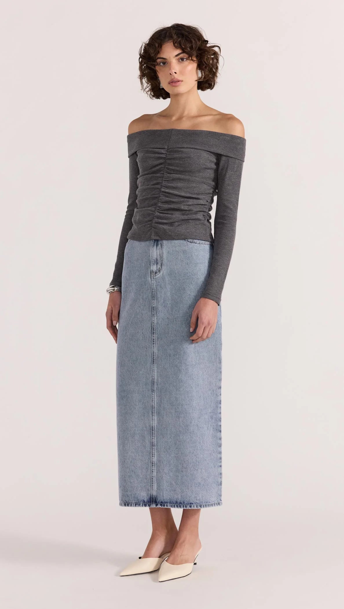 Verona Denim Maxi Skirt