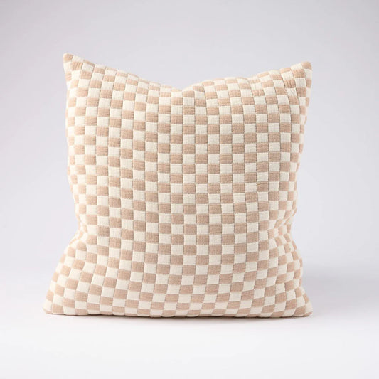 Gambit Cushion - Off White/Nutmeg - Filled Cushion / 50x50cm