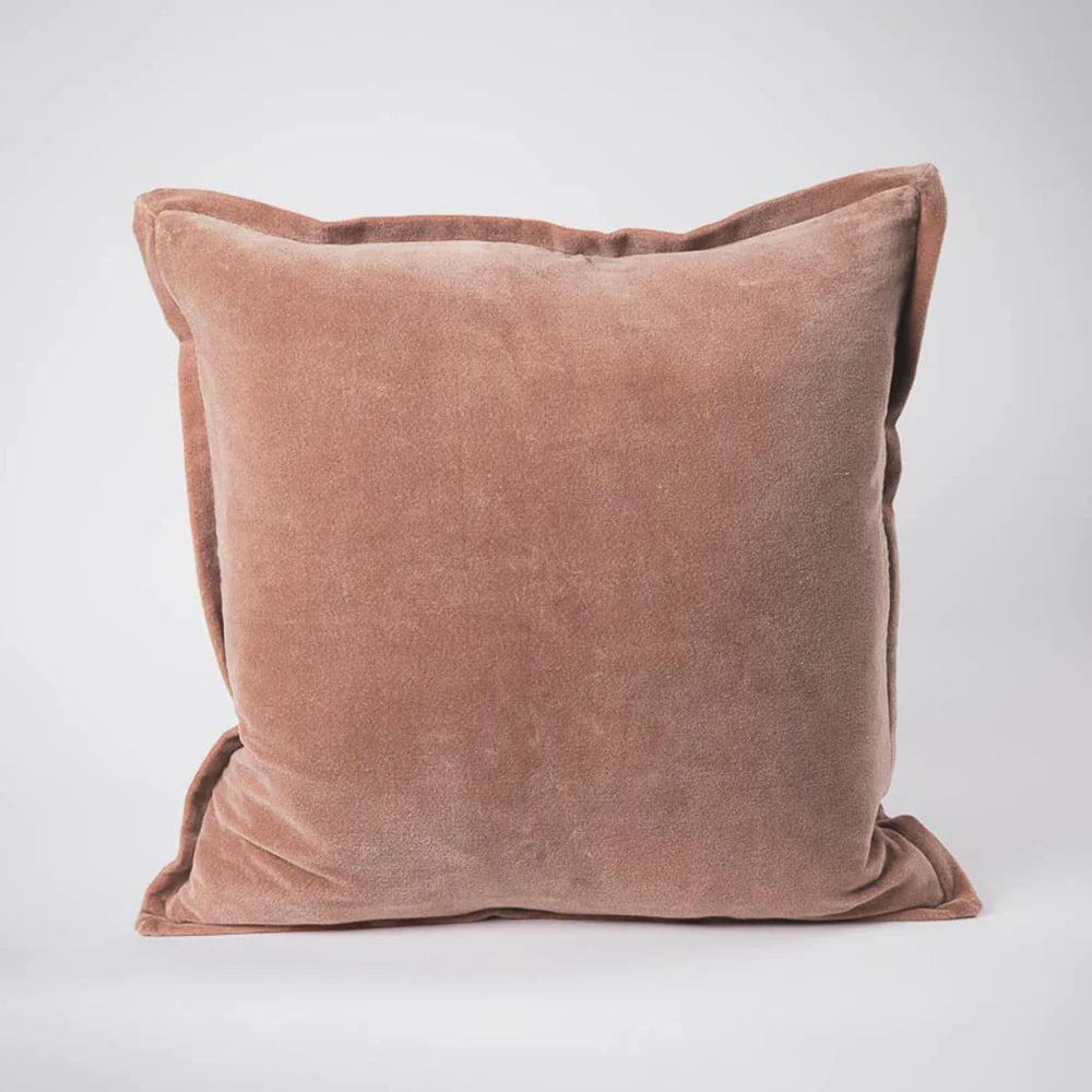 Evelyn Velvet Cushion - Clay - Filled Cushion / 50x50cm